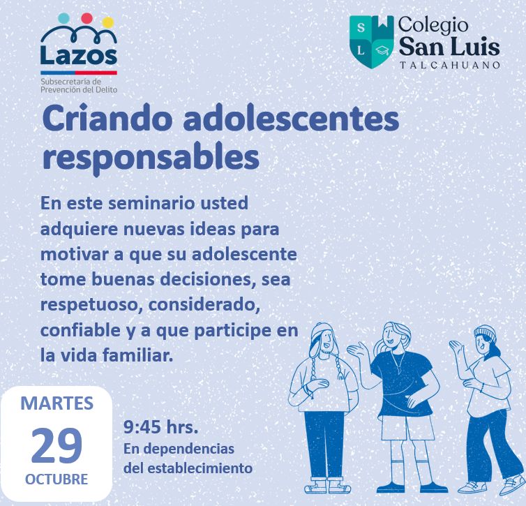 Charla, Criando Adolescentes Responsables